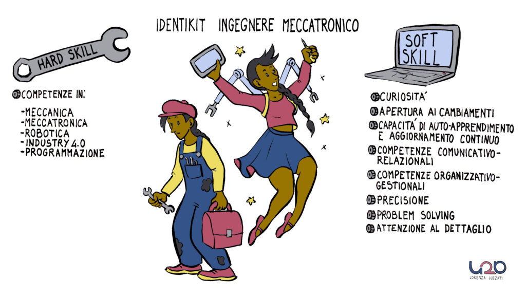 Infografica ingegnere meccatronico: quali sono le competenze richieste e quali sono le soft skill